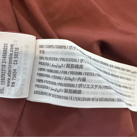 Abercrombie & Fitch Brown Knot Front Cutout Halter Midi Dress Size Small Petites - Picture 12 of 12